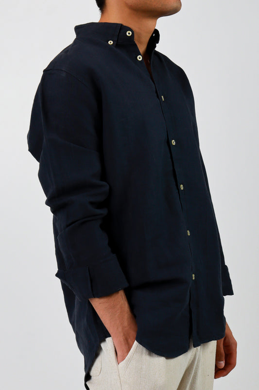 LINEN NAVY SHIRT 1.0