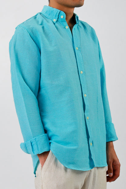 LINEN AQUA SHIRT 1.0