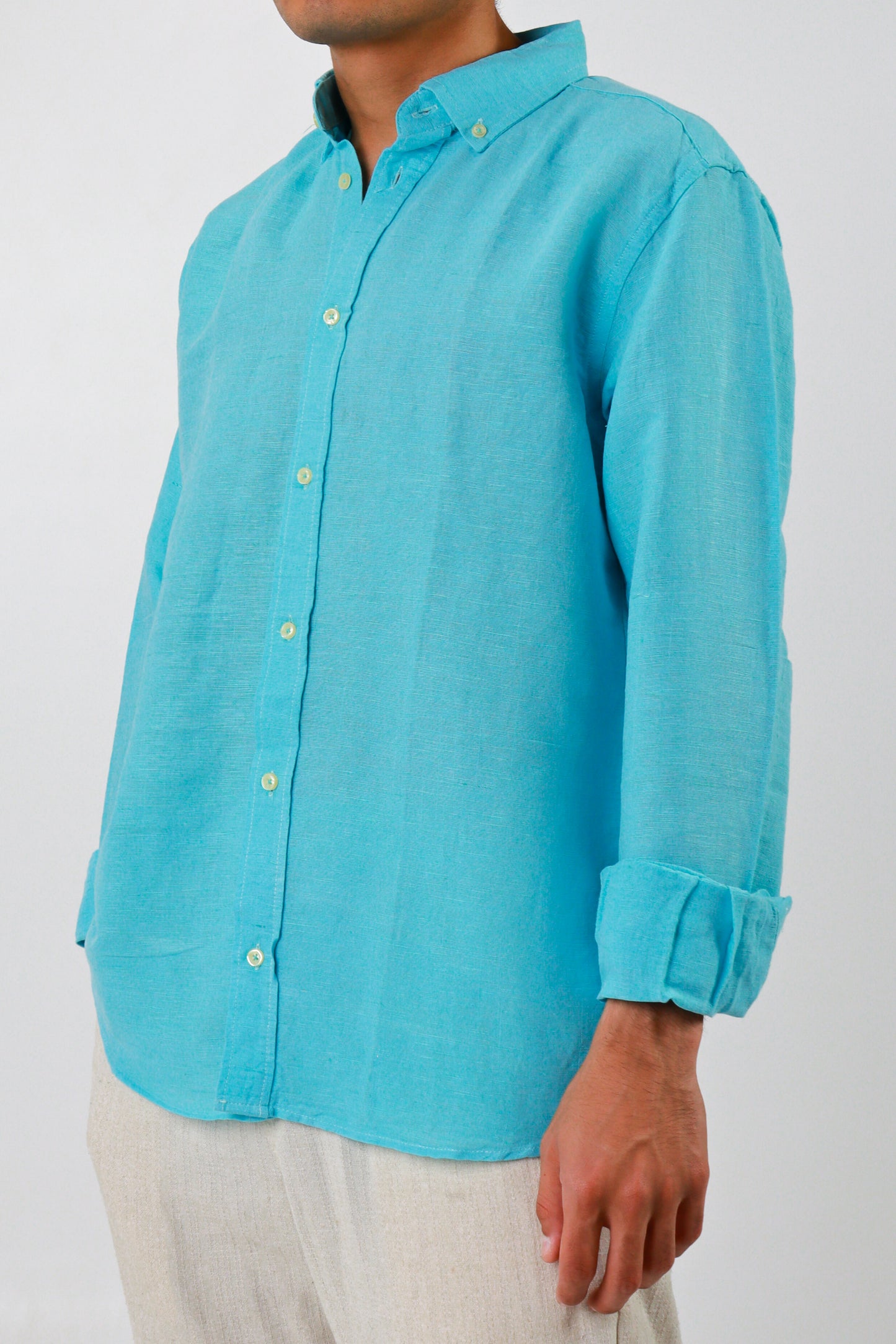 LINEN AQUA SHIRT 1.0