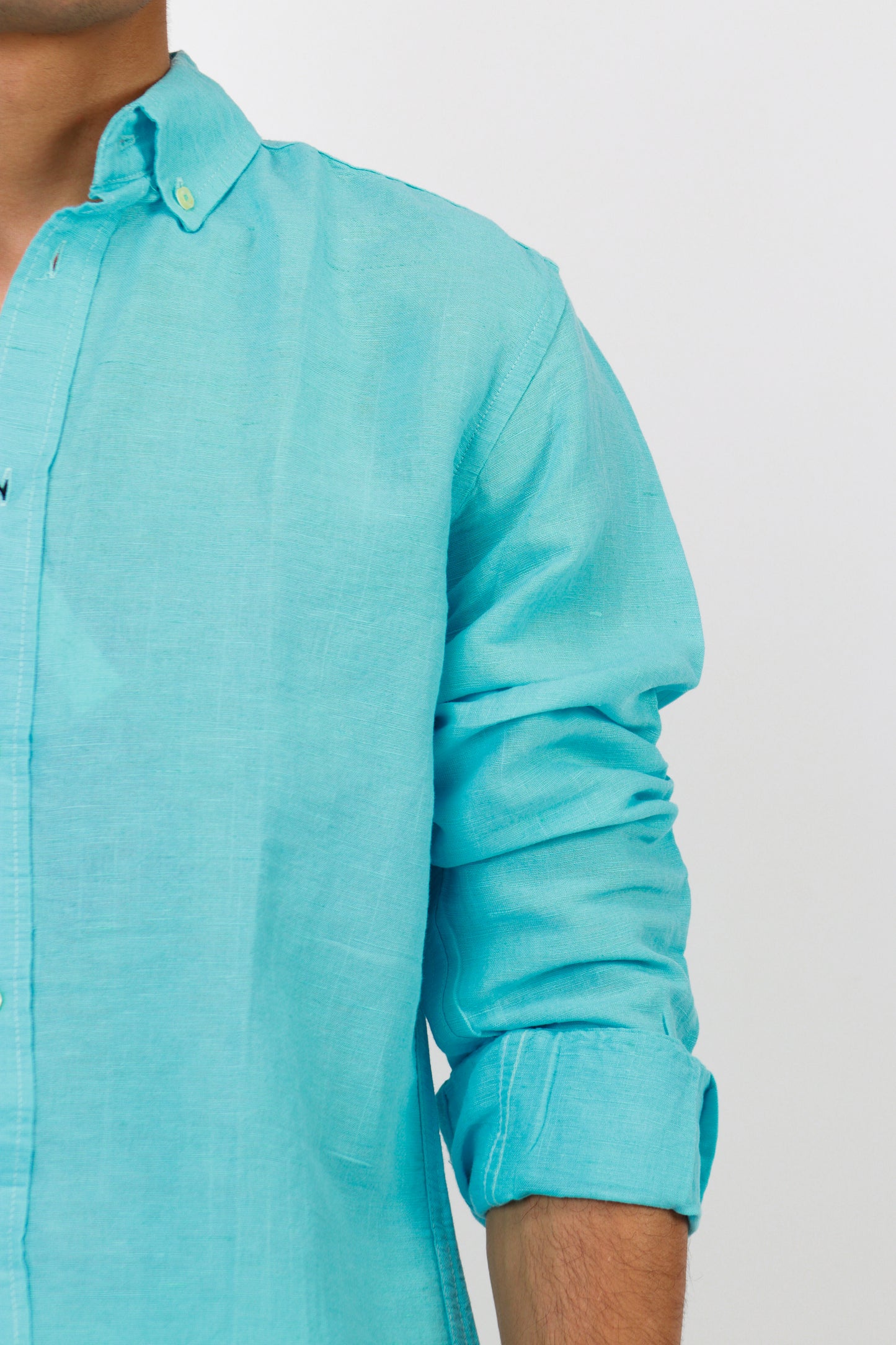 LINEN AQUA SHIRT 1.0